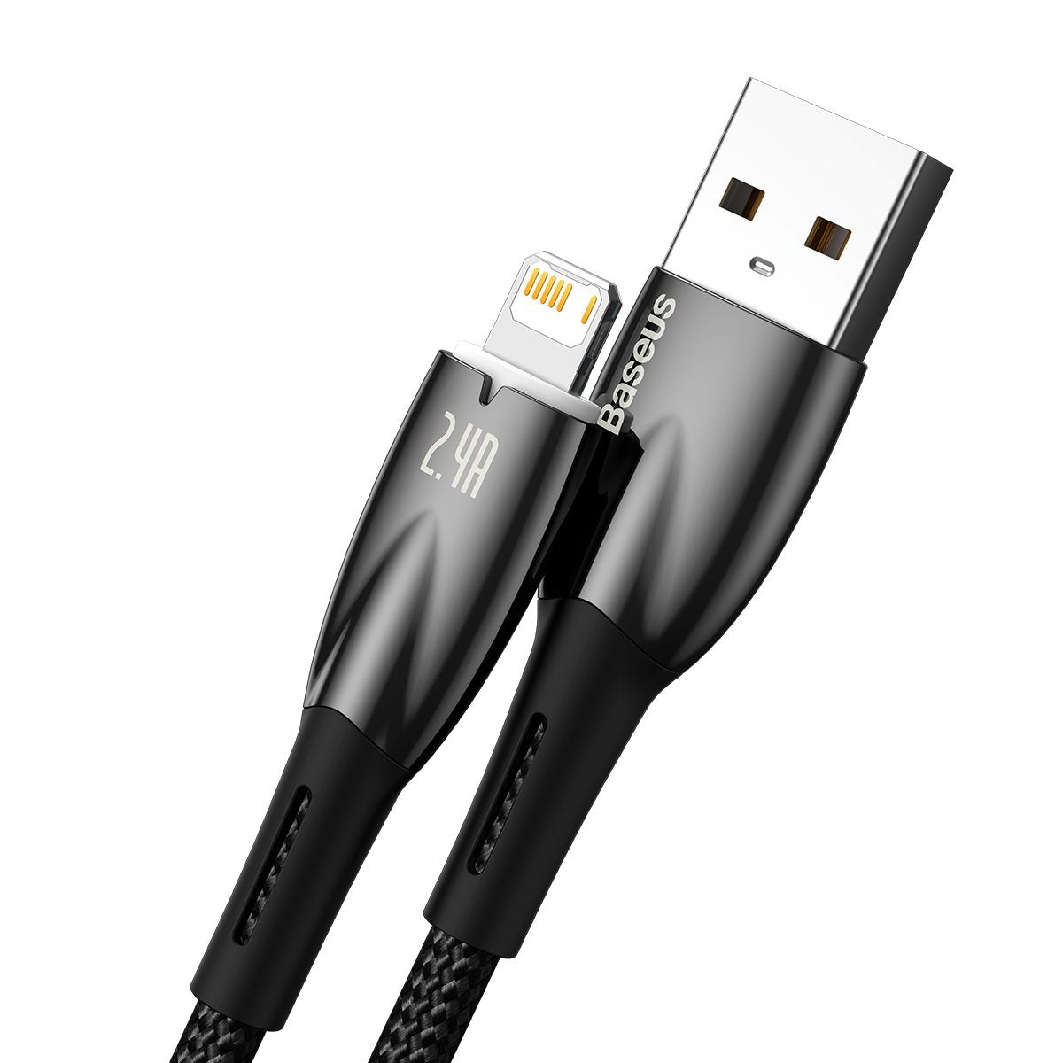 Cablu Date si Incarcare USB-A - Lightning Baseus Glimmer Series, 20W, 2m, Negru