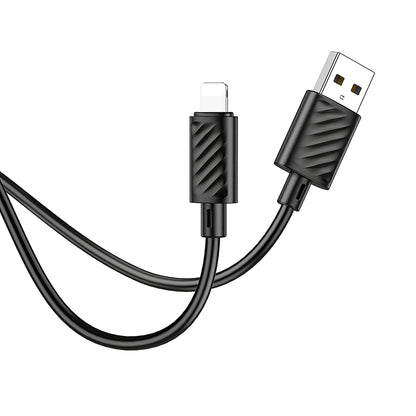 Kabel do ładowania i transmisji danych USB-A - Lightning HOCO X88, 18 W, 1 m, czarny 