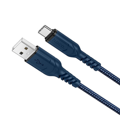 Cablu Date si Incarcare USB-A - USB-C HOCO X59 Victory, 18W, 1m, Albastru