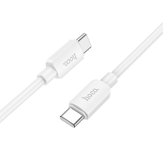 Cablu Date si Incarcare USB-C - USB-C HOCO X96, 60W, 1m, Alb