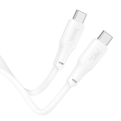 Kabel USB-C do ładowania i transmisji danych - USB-C HOCO X93 USB-C, 240W, 1m, biały