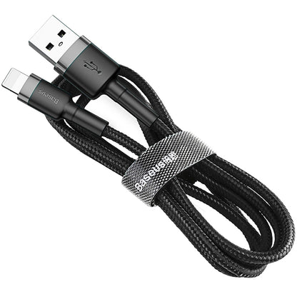 Kabel do ładowania i transmisji danych USB-A - Lightning Baseus Cafule, 18 W, 0,5 m, szary CALKLF-AG1 