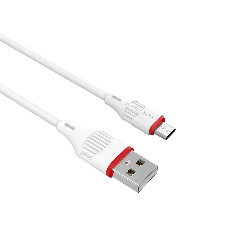 Cablu Date si Incarcare USB-A - microUSB Borofone Enjoy BX17, 18W, 1m, Alb