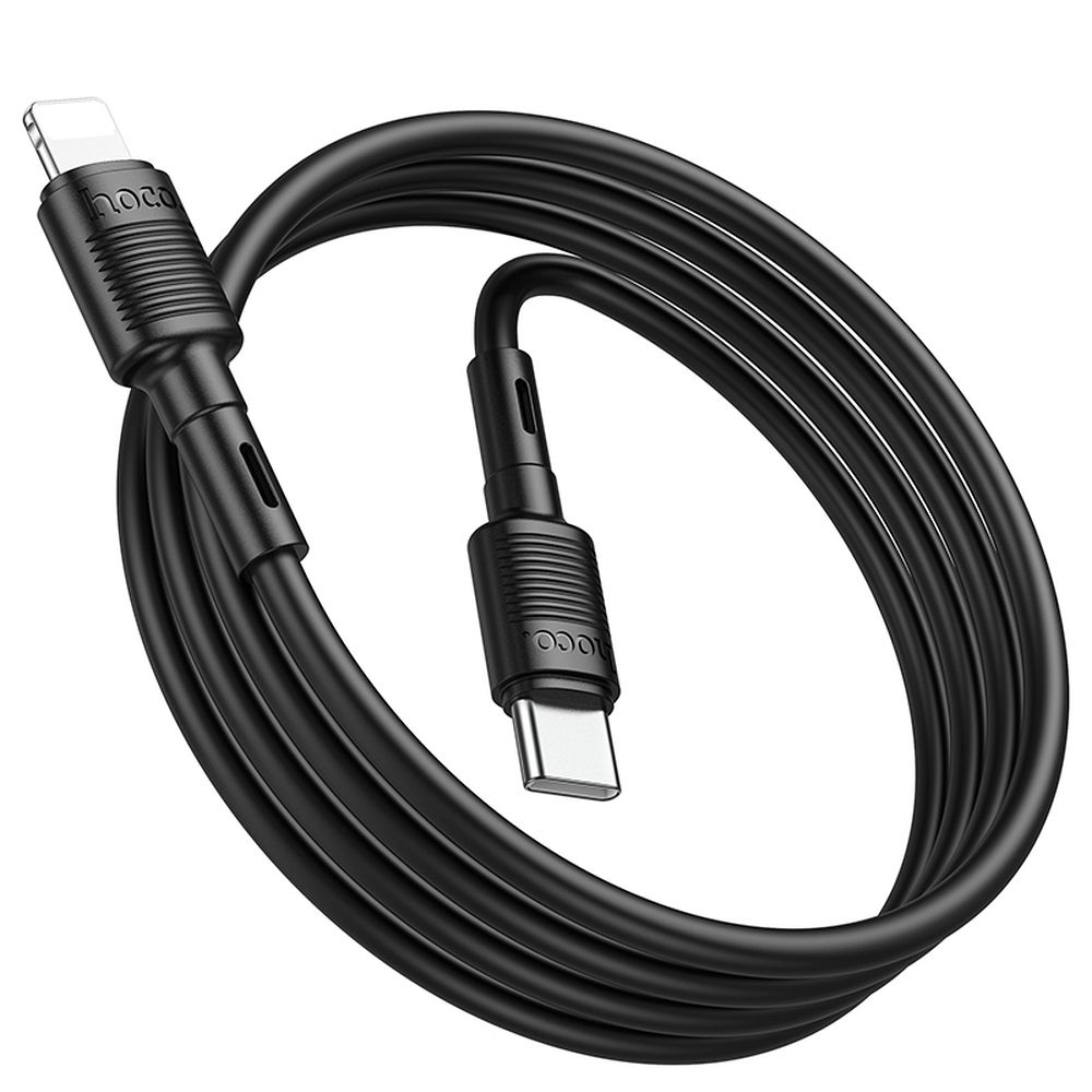 Cablu Date si Incarcare USB-C - Lightning HOCO X83 Victory, 20W, 1m, Negru