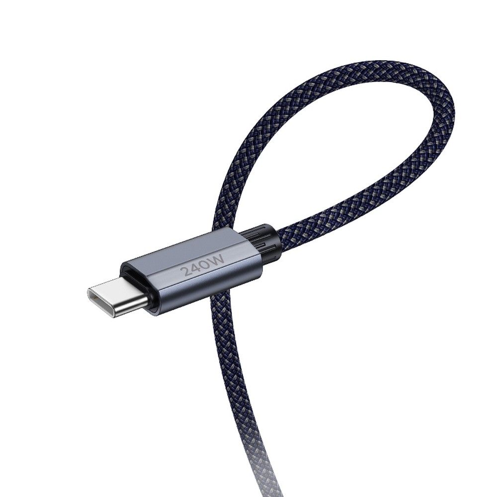 Cablu Date si Incarcare USB-C - USB-C HOCO U134, 240W, 1.8m, Gri