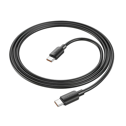 Cablu Date si Incarcare USB-C - USB-C HOCO X96, 100W, 1m, Negru