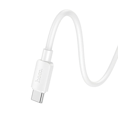 Cablu Date si Incarcare USB-C - USB-C HOCO X96, 100W, 1m, Alb