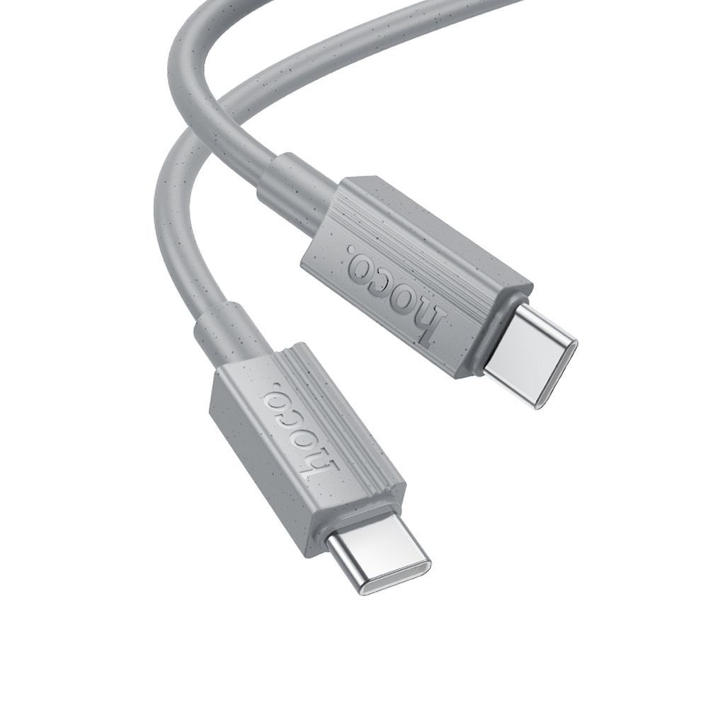 Cablu Date si Incarcare USB-C - USB-C HOCO X107, 60W, 1m, Gri