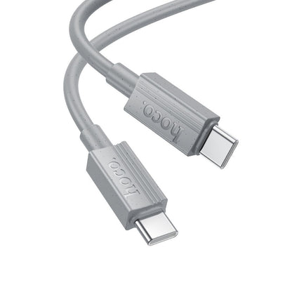 Cablu Date si Incarcare USB-C - USB-C HOCO X107, 60W, 1m, Gri
