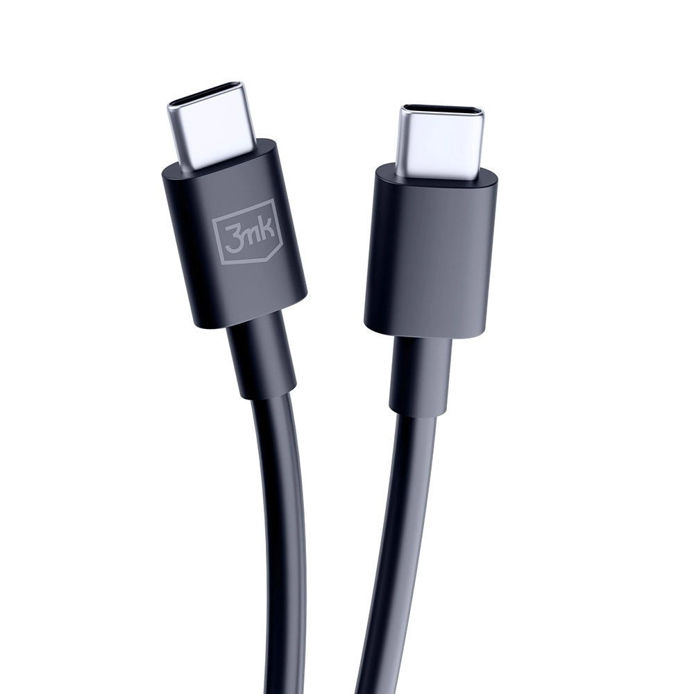 Cablu Date si Incarcare USB-C - USB-C 3MK Hyper, 100W, 1.2m, Negru