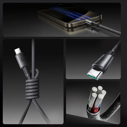 Cablu Date si Incarcare USB-C - USB-C Joyroom S-A50, 60W, 1.2m, Gri