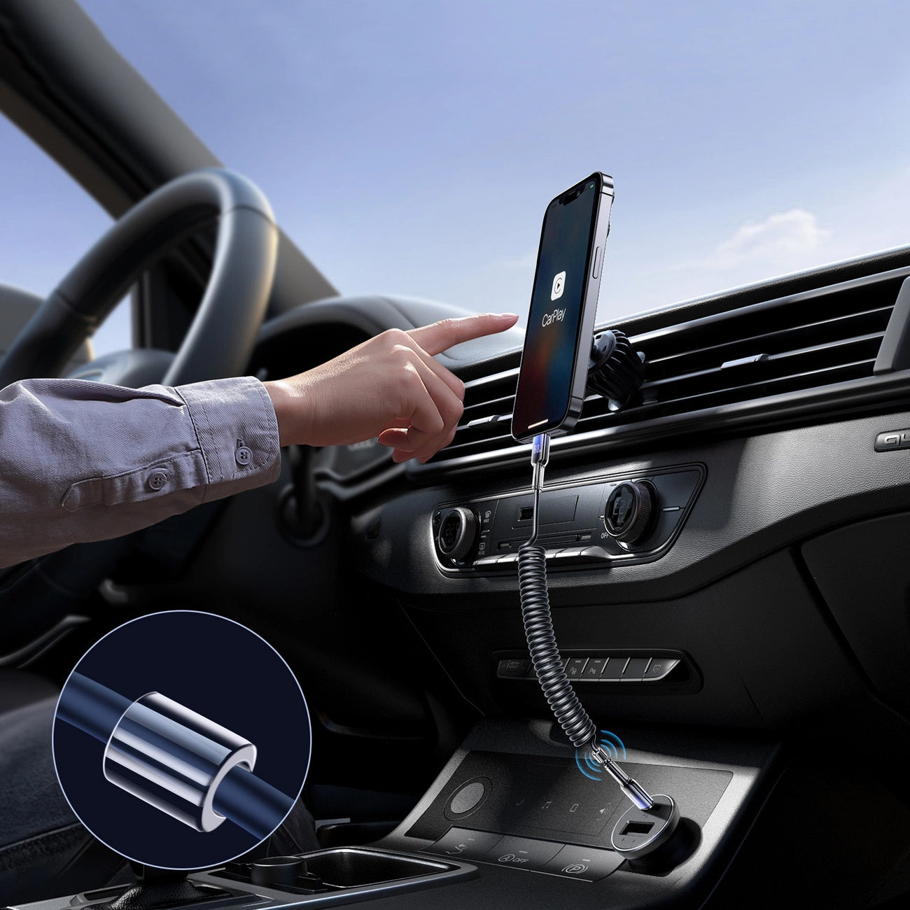 Cablu Date si Incarcare USB-C - USB-C Joyroom S-A43 Crystal, 60W, 1.5m, Negru