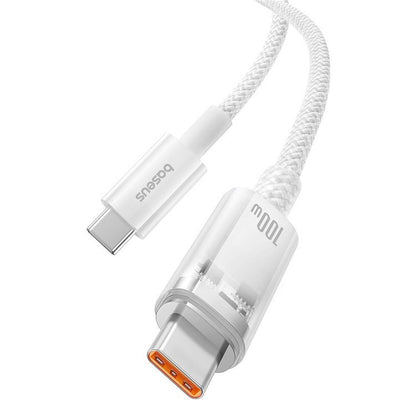 Cablu Date si Incarcare USB-C - USB-C Baseus Explorer, 100W, 2m, Alb P10319703221-01