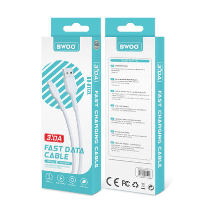 Cablu Date si Incarcare USB-A - Lightning BWOO X172L, 15W, 1m, Alb