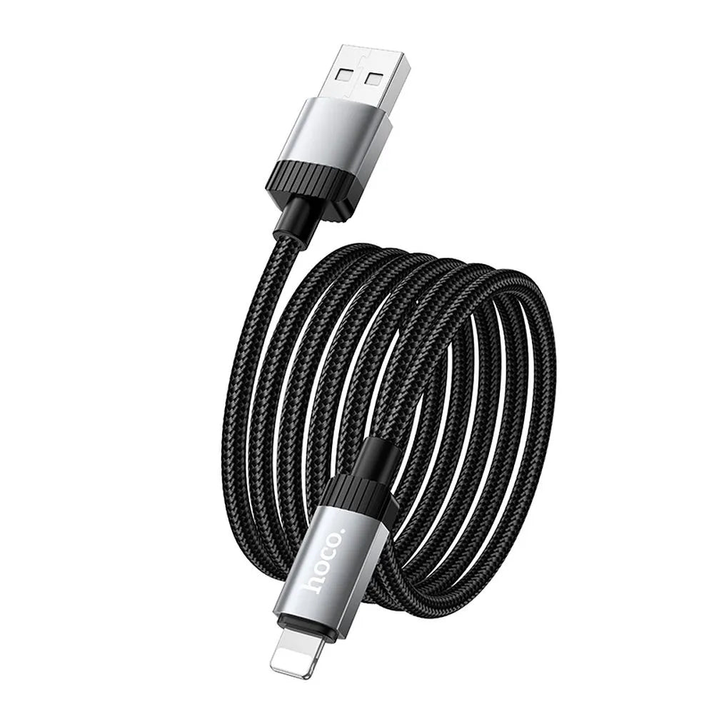 Cablu Date si Incarcare USB-A - Lightning HOCO X117, 18W, 1m, Negru