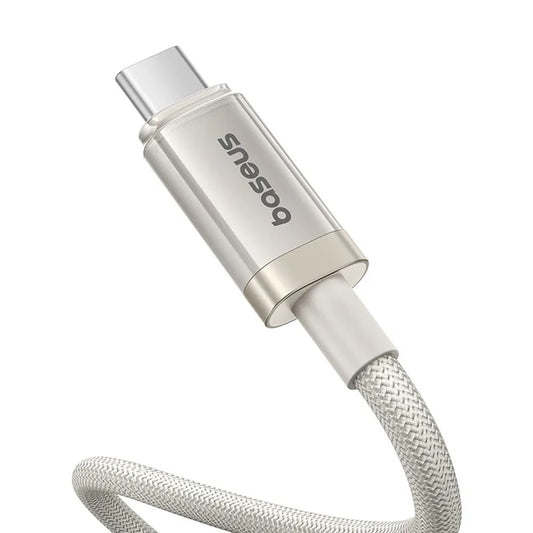 Cablu Date si Incarcare USB-C - USB-C Baseus Titanium, 100W, 1m, Argintiu P10378100G21-00