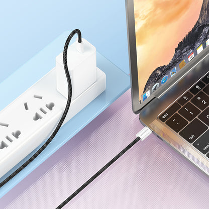 Cablu Date si Incarcare USB-C - USB-C Borofone BX103 Original, 60W, 1m, Negru