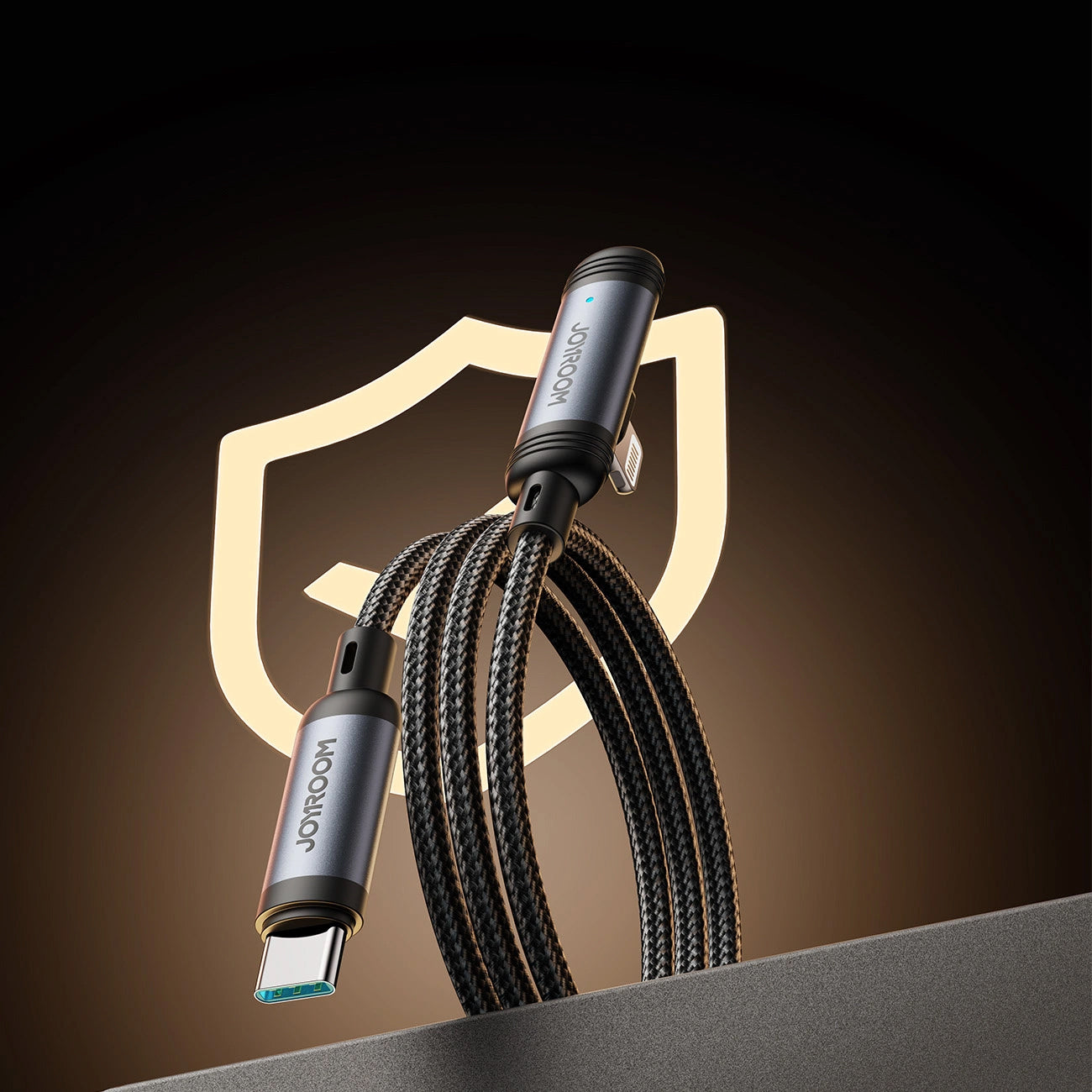 Cablu Date si Incarcare USB-C - Lightning Joyroom S-A56 EnjoyX Angled, 30W, 1.2m, Negru