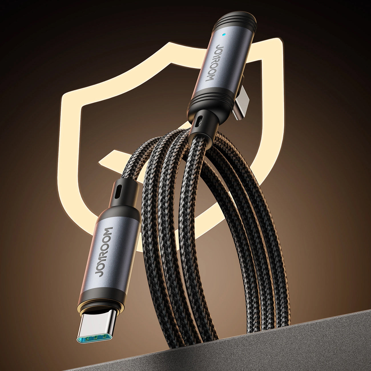 Cablu Date si Incarcare USB-C - USB-C Joyroom S-A56 EnjoyX Angled, 60W, 1.2m, Negru