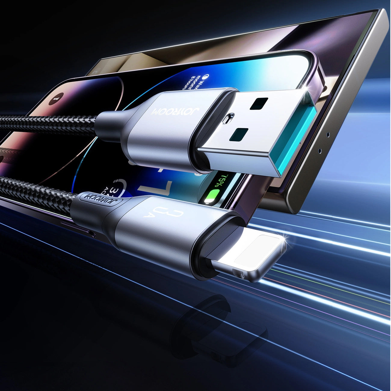 Cablu Date si Incarcare USB-A - Lightning Joyroom S-A28 Flash, 18W, 2m, Negru