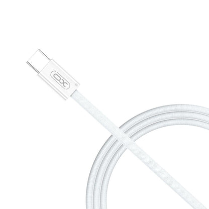 Cablu Date si Incarcare USB-C - USB-C XO Design NB-Q260B, 60W, 1.5m, Alb