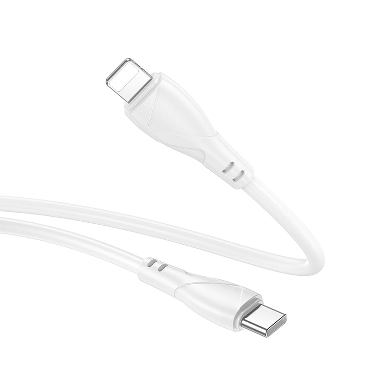 Cablu Date si Incarcare USB-C - Lightning Borofone BX121 Energy, 27W, 1m, Alb