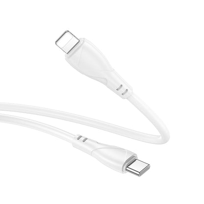 Cablu Date si Incarcare USB-C - Lightning Borofone BX121 Energy, 27W, 1m, Alb