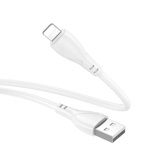 Cablu Date si Incarcare USB-A - Lightning Borofone BX121 Energy, 18W, 1m, Alb