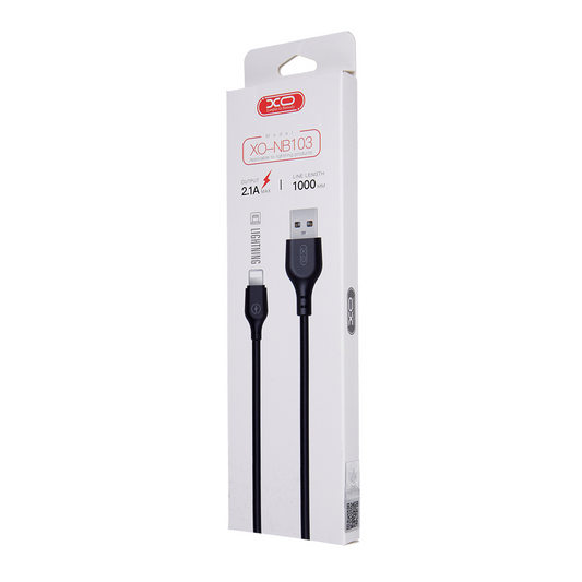 Cablu Date si Incarcare USB-A - Lightning XO Design NB103, 18W, 1m, Negru