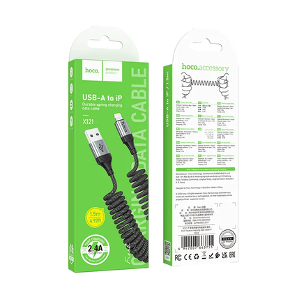 Cablu Date si Incarcare USB-A - Lightning HOCO X121, 27W, 1.5m, Negru