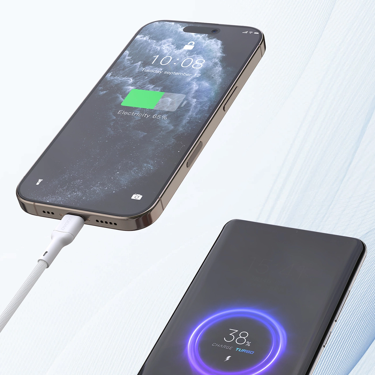 Cablu Date si Incarcare USB-C - USB-C Dudao L9C Max, 240W, 2m, Alb