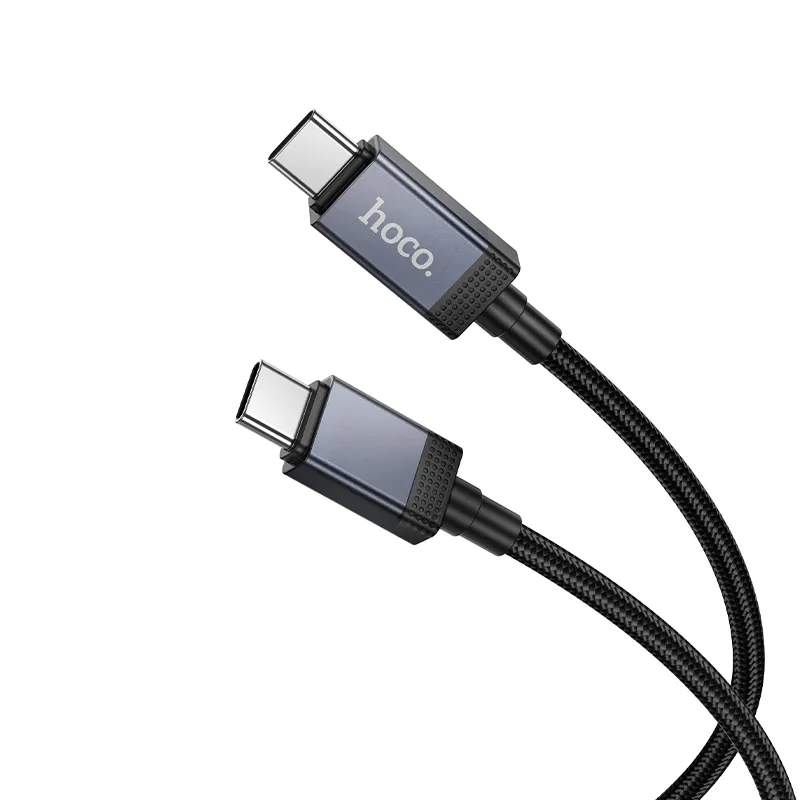 Cablu Date si Incarcare USB-C - USB-C HOCO X118 Display, 60W, 1m, Negru