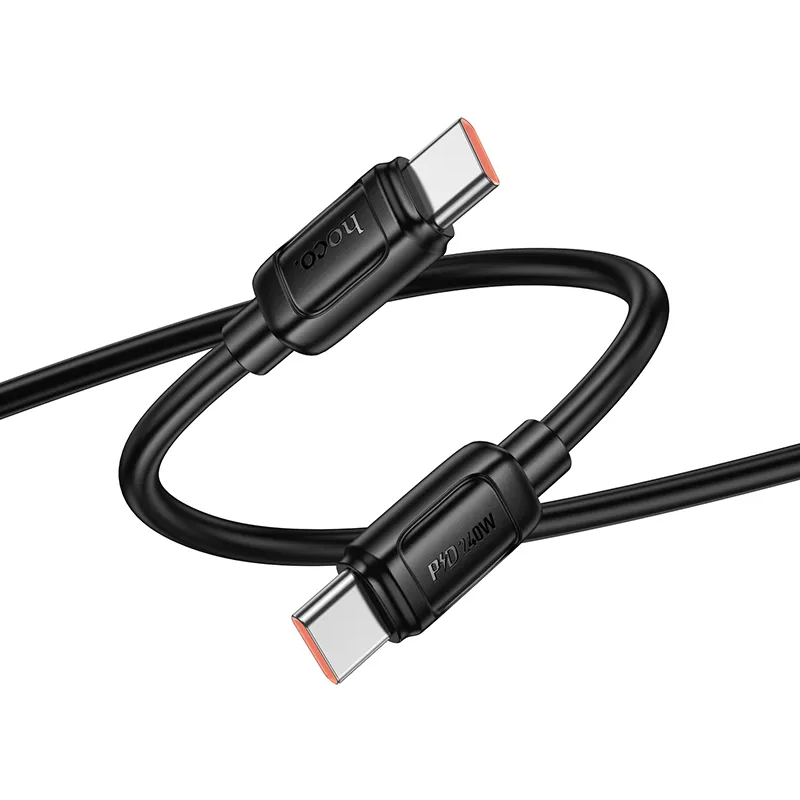 Cablu Date si Incarcare USB-C - USB-C HOCO X115, 240W, 1m, Negru