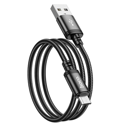 Cablu Date si Incarcare USB-A - microUSB HOCO X89, 18W, 1m, Negru