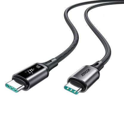 Cablu Date si Incarcare USB-C - USB-C Joyroom S-A60 StarTalk, 100W, 1.2m, Negru