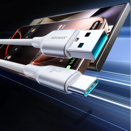 Cablu Date si Incarcare USB-A - USB-C Joyroom S-A28 Flash, 18W, 1m, Alb