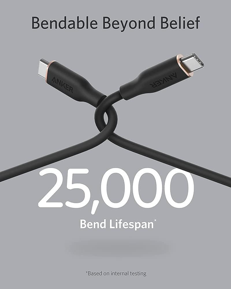 Cablu Date si Incarcare USB-C - USB-C Anker PowerLine III, 100W, 0.9m, Negru A8552H11