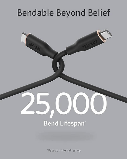 Cablu Date si Incarcare USB-C - USB-C Anker PowerLine III, 100W, 0.9m, Negru A8552H11