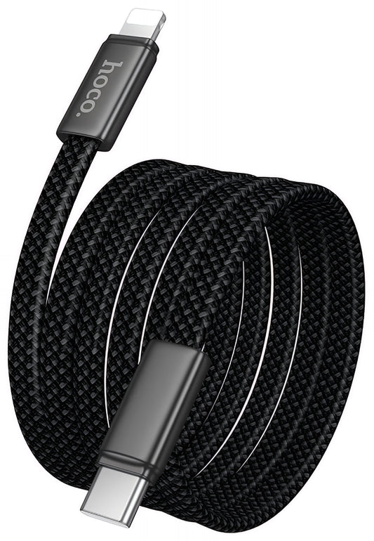 Cablu Date si Incarcare USB-C - Lightning HOCO X125, 30W, 1m, Negru
