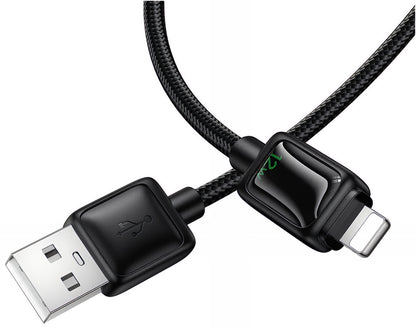 Cablu Date si Incarcare USB-A - Lightning HOCO U146, 12W, 1.2m, Negru