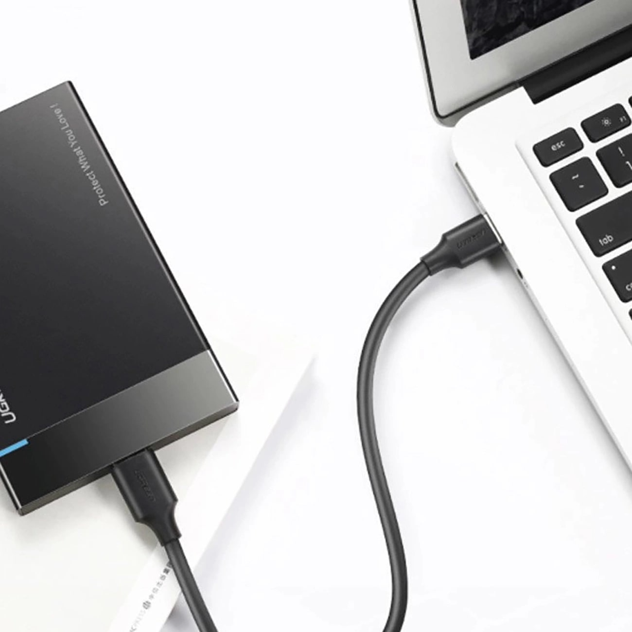 Cablu Date si Incarcare USB-A - USB-C UGREEN US184, 18W, 0.5m, Negru