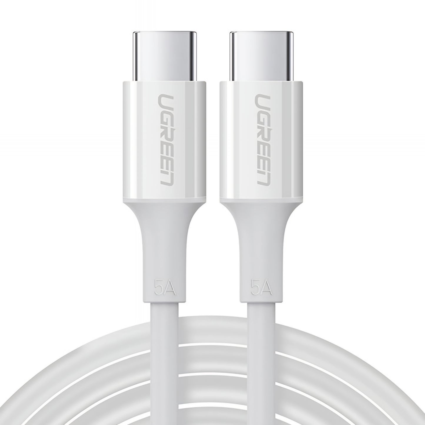 Cablu Date si Incarcare USB-C - USB-C UGREEN US300, 100W, 2m, Alb