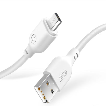 Cablu Date si Incarcare USB-A - microUSB XO Design NB103, 18W, 1m, Alb