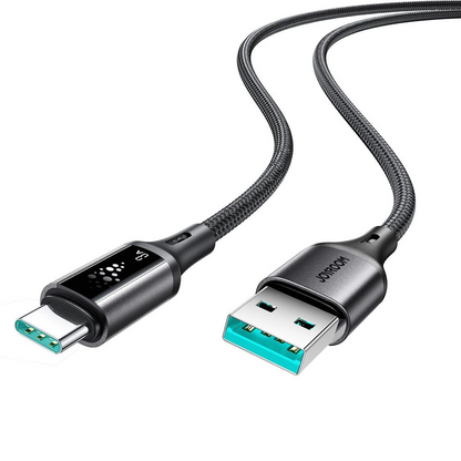 Cablu Date si Incarcare USB-A - USB-C Joyroom S-A60 StarTalk, 18W, 1.2m, Negru