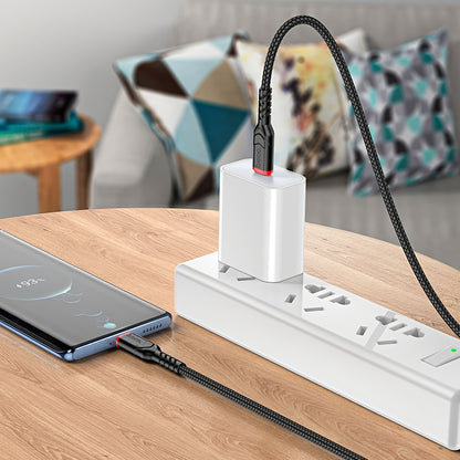 Cablu Date si Incarcare USB-C - USB-C HOCO X59 Victory, 60W, 1m, Negru