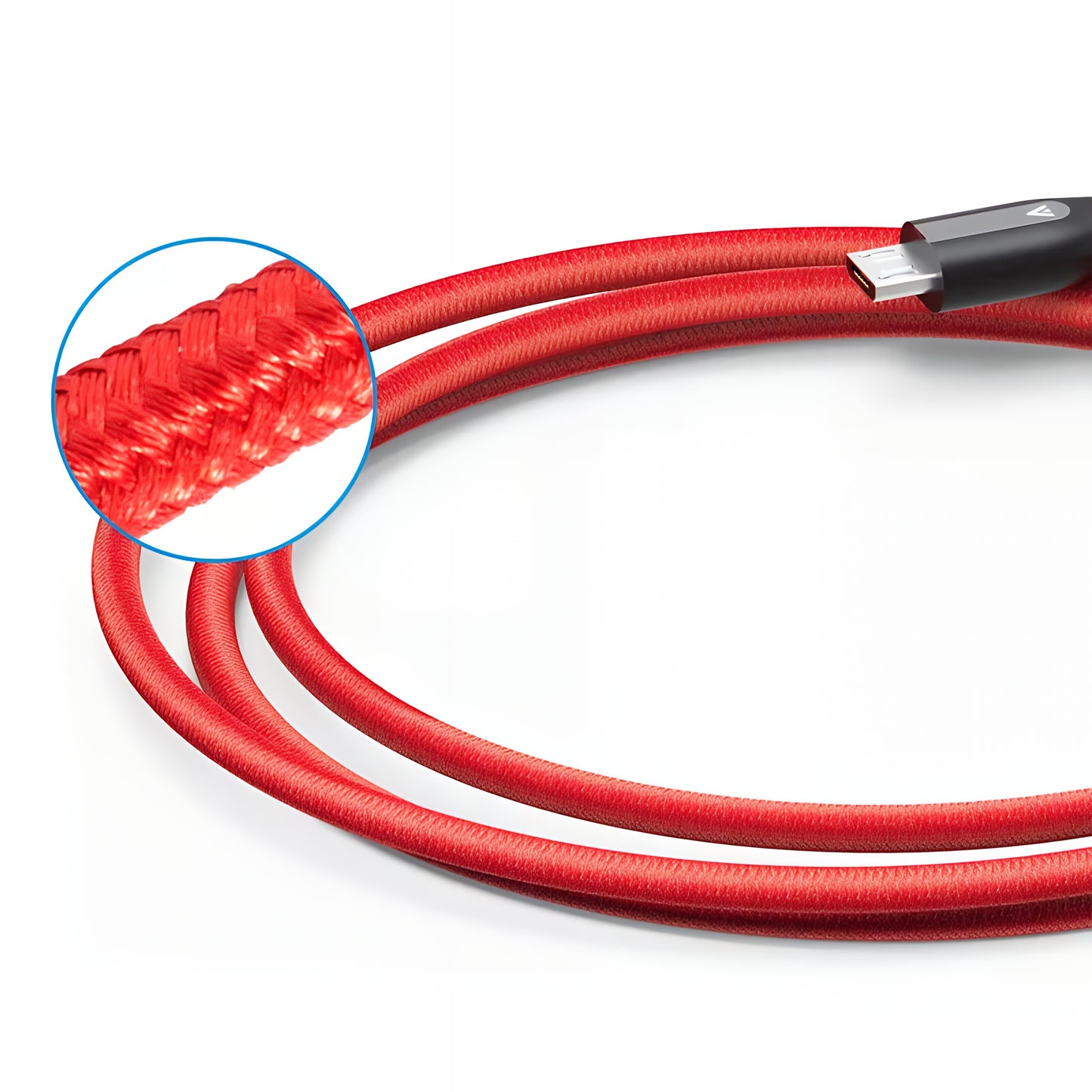Cablu Date si Incarcare USB-A - microUSB Anker PowerLine+, 18W, 0.91m, Rosu A8142G91