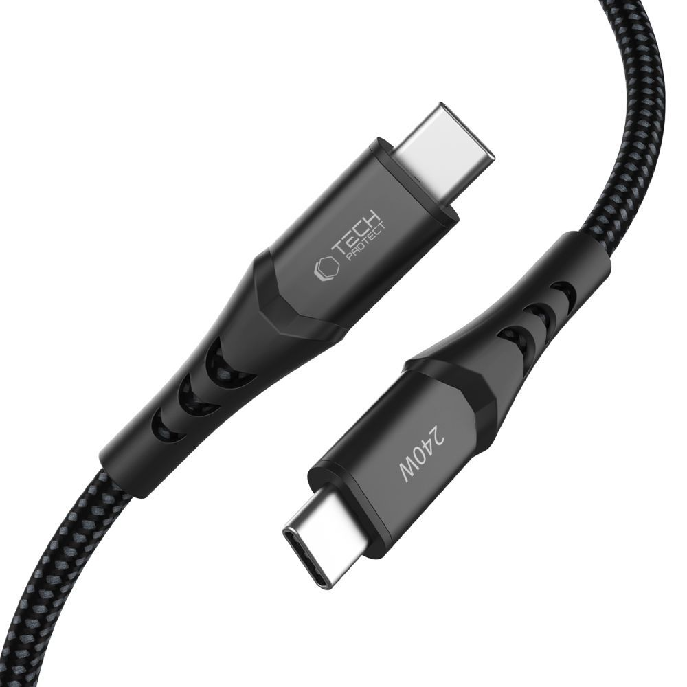 Cablu Date si Incarcare USB-C - USB-C Tech-Protect UB11T Ultraboost, 240W, 1m, Negru