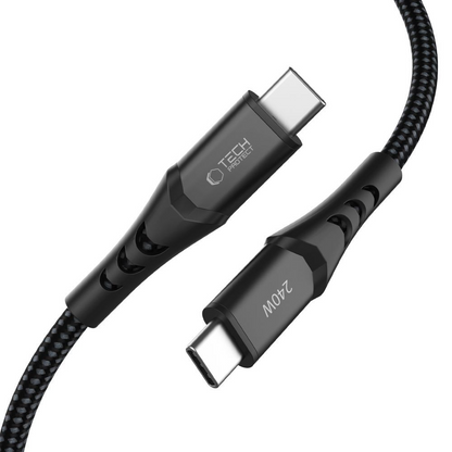 Cablu Date si Incarcare USB-C - USB-C Tech-Protect UB11T Ultraboost, 240W, 1m, Negru
