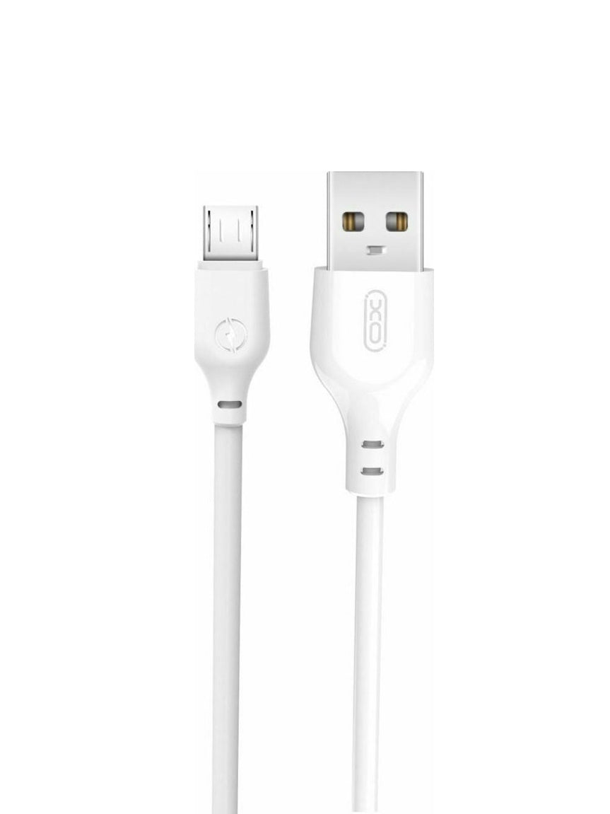 Cablu Date si Incarcare USB-A - microUSB XO Design NB103, 18W, 2m, Alb