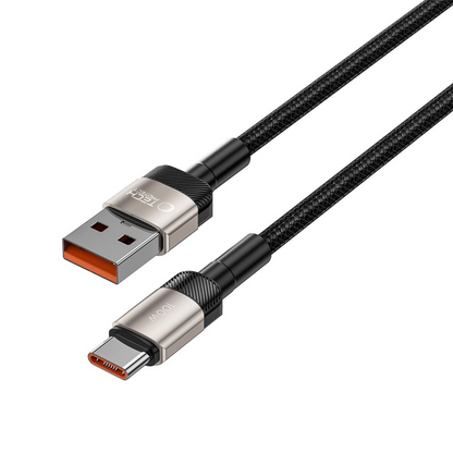 Cablu Date si Incarcare USB-A - USB-C Tech-Protect Ultraboost EVO, 100W, 1m, Argintiu
